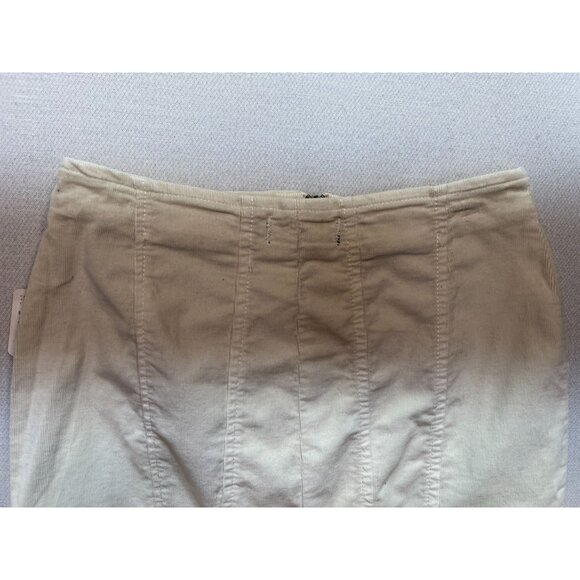 We The Free Women's A-Line Slim Micro Mini Skirt Front Full Zip Size 4 Ivory - Picture 11 of 12